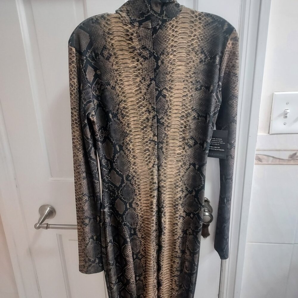 Norma Kamali Snake Python Turtleneck Long Sleeve … - image 6